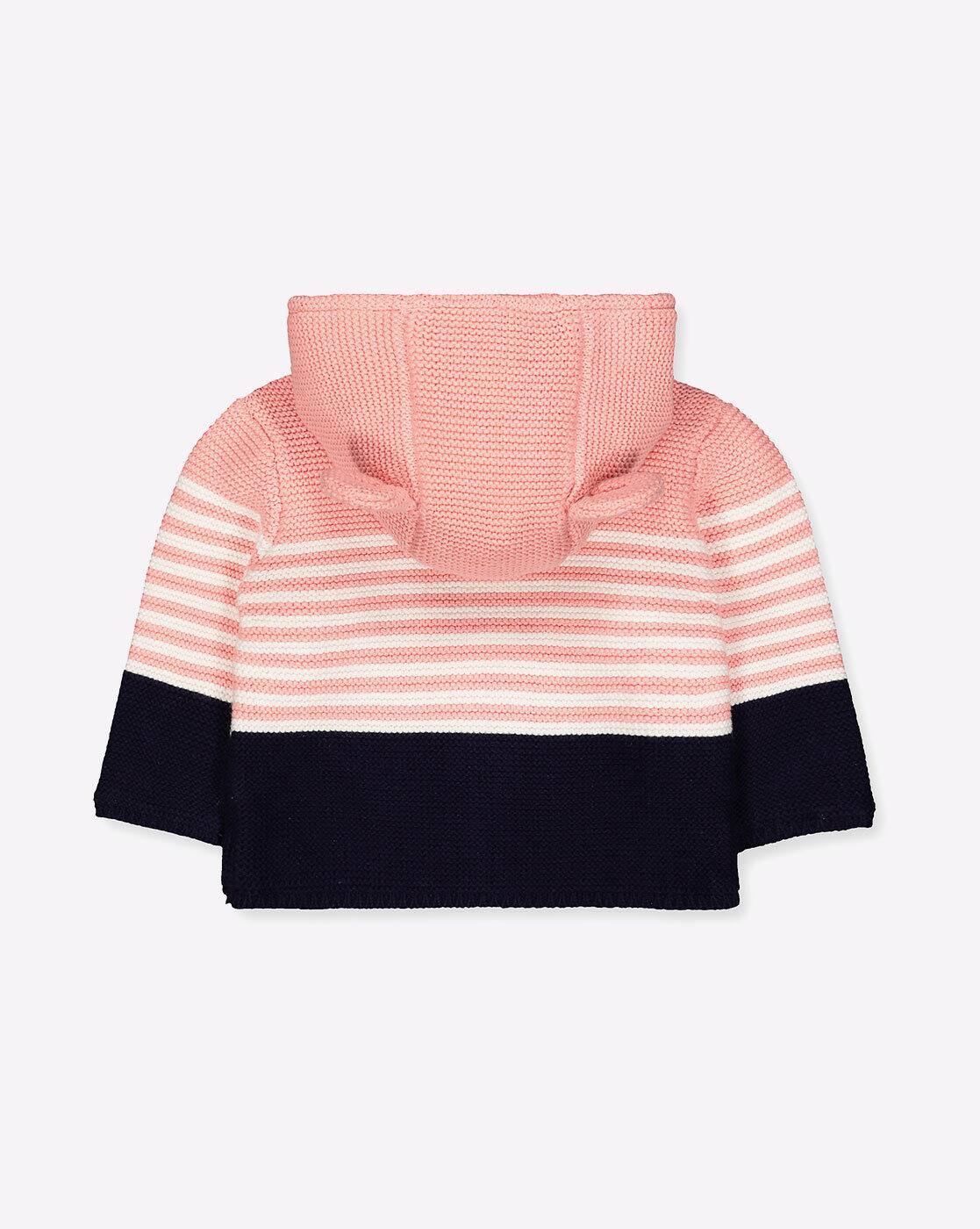 navy blue pink sweater