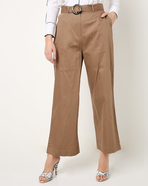 Buy Grey Trousers & Pants for Women by Fig Online | Ajio.com