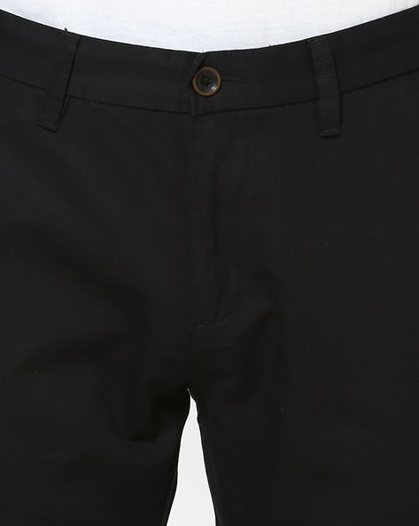 PETER ENGLAND Slim Fit Men Black Trousers - Price History