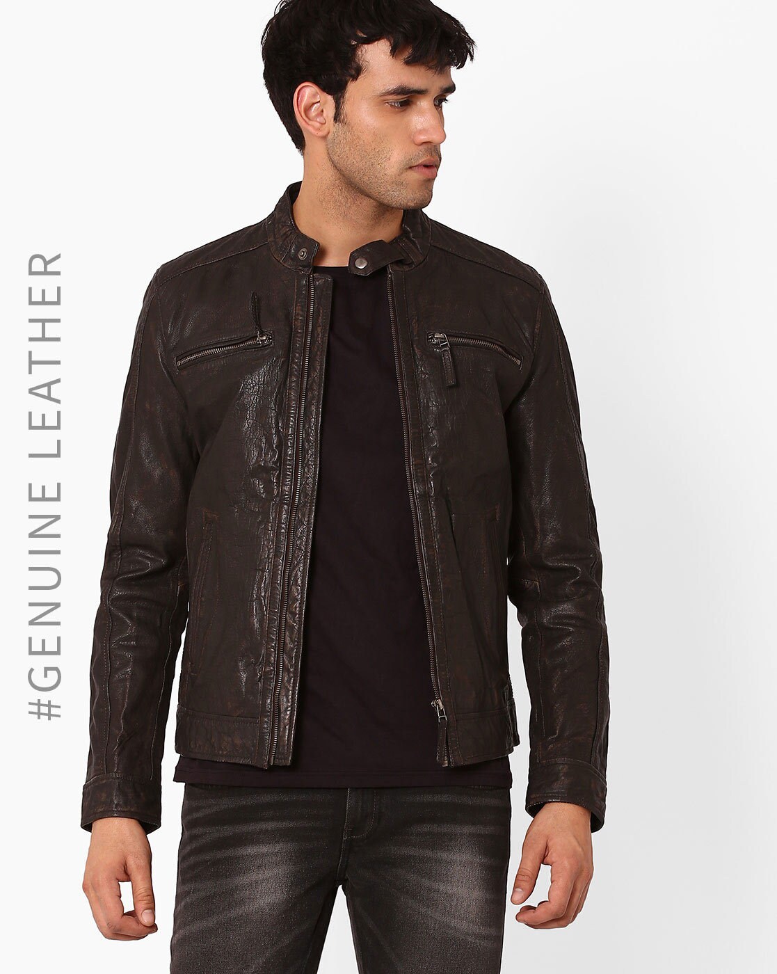 WULFUL Men's Stand Collar Leather Jacket Motorcycle Faux Leather Jackets  Outwear | eBay