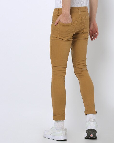 khaki low rise jeans