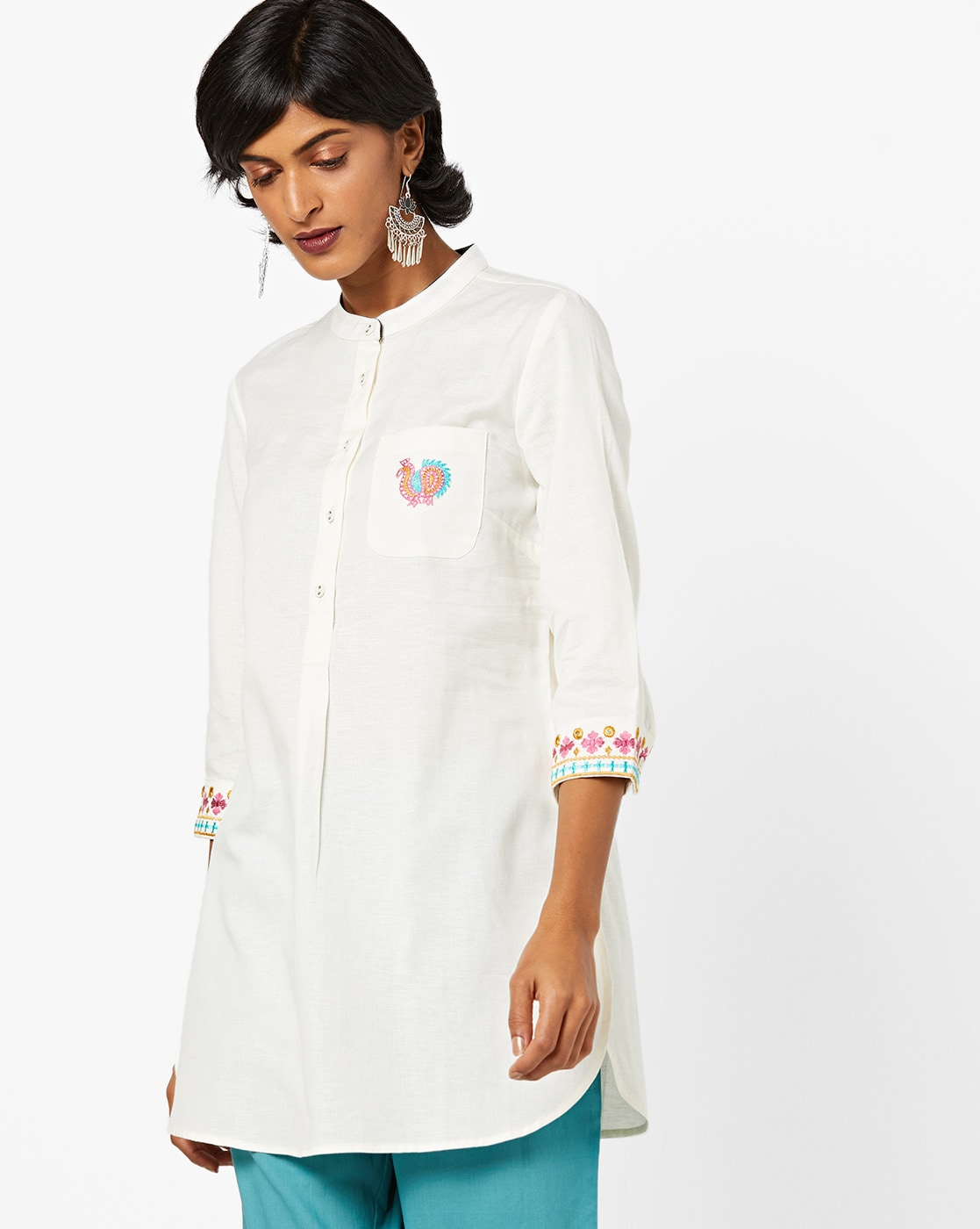 White shirt cheap kurti