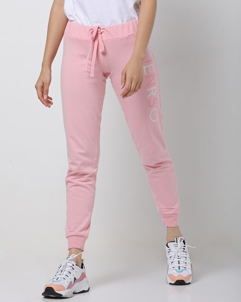 Ladies hot sale pink joggers