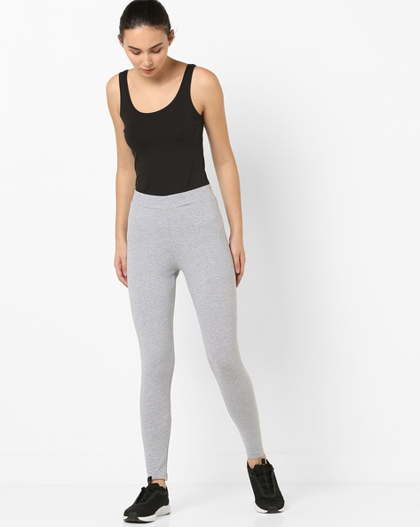 Buy Grey Melange Leggings for Women by AJIO Online