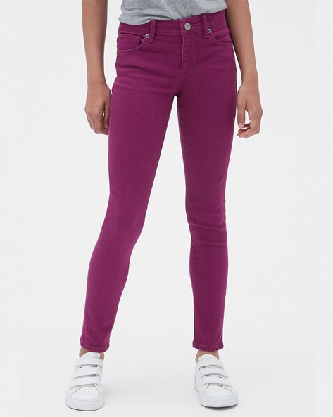 girls purple jeans