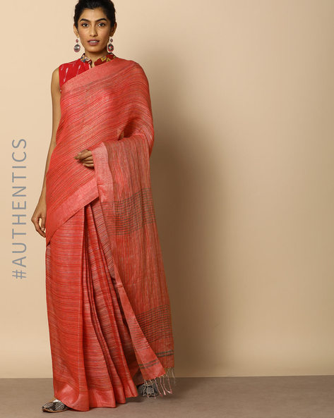 Beautiful Women's Printed Soft Linen saree dvz0002915 - designer sarees  online shopping with price - Dvanza.com