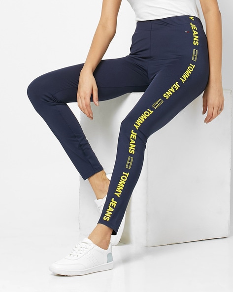 tommy hilfiger logo print leggings