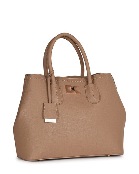 Textured Handbag with Short Handle (Image - 3)