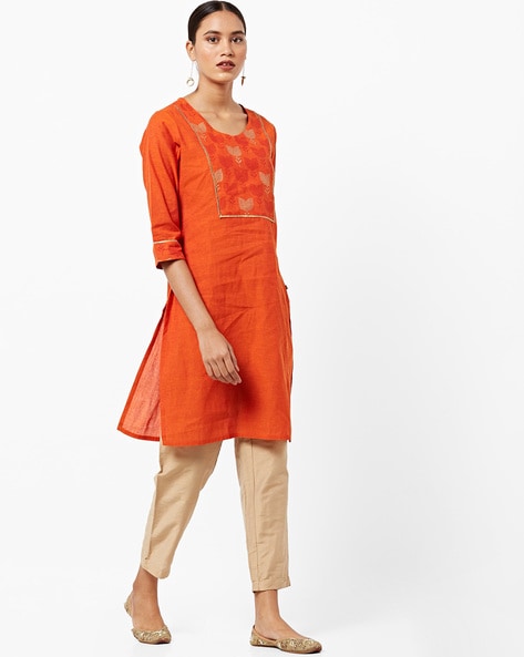 Buy Rust Orange Leggings for Women by AVAASA MIX N' MATCH Online