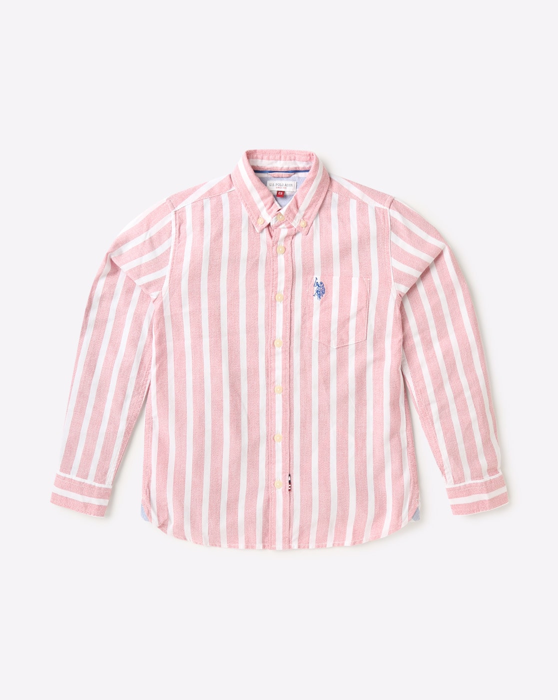 boy red and white striped shirt