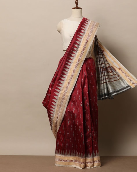 Buy Red Sarees for Women by Priyadarshini Handloom Online