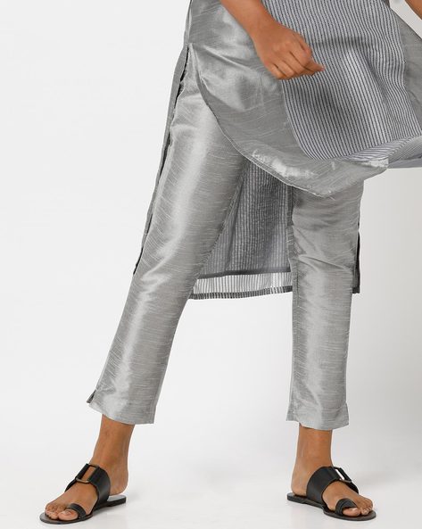 Cigarette trousers with slit  BSB Fashion