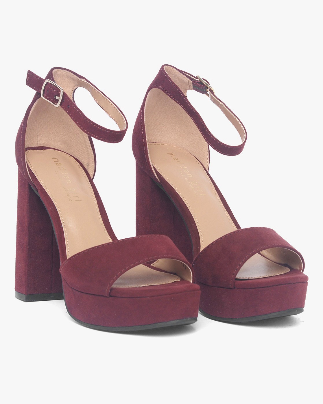 burgundy steve madden heels