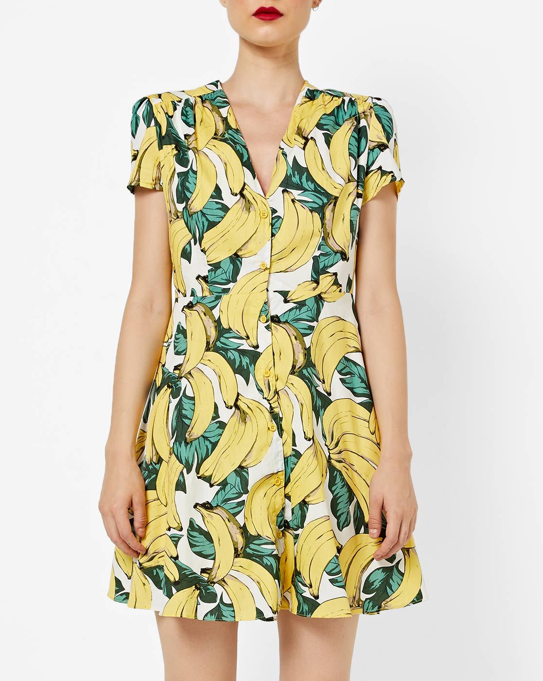 Banana Print Tea Dress