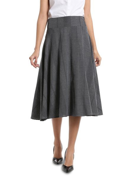gray skirt with zipper