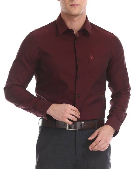 Buy Maroon Shirts for Men by USPA 