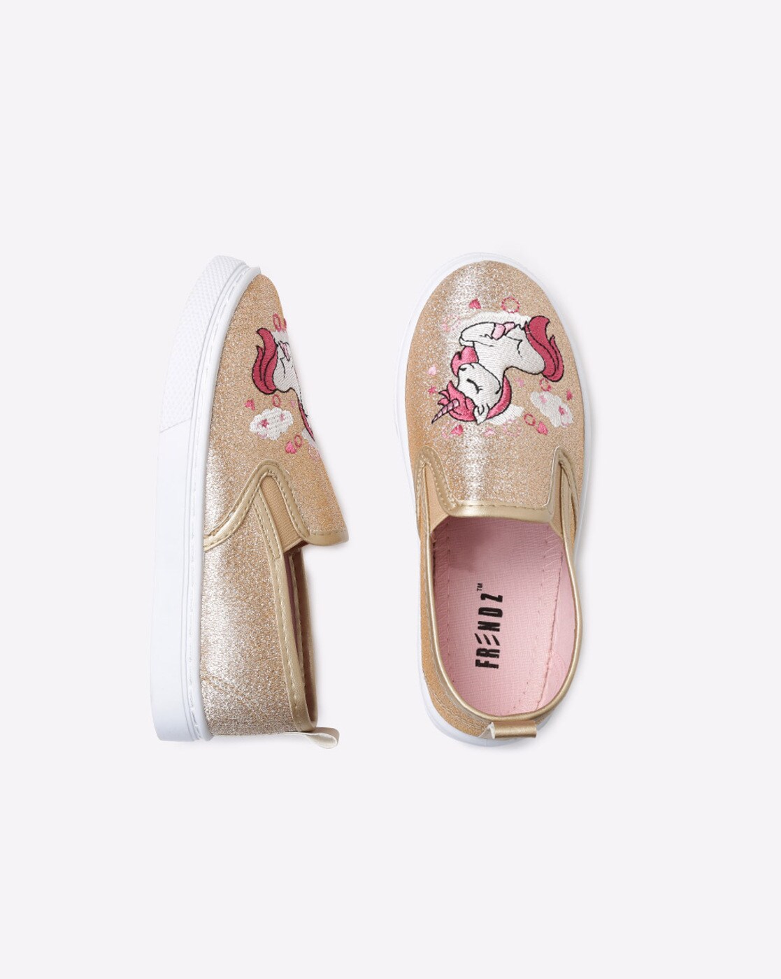 Buy Gold Casual Shoes for Girls by 