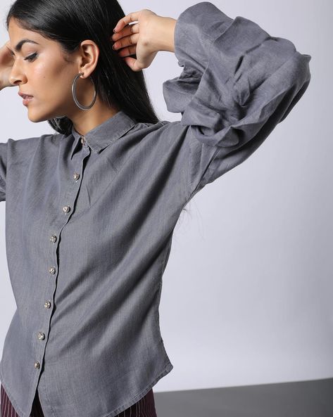 grey womens shirts