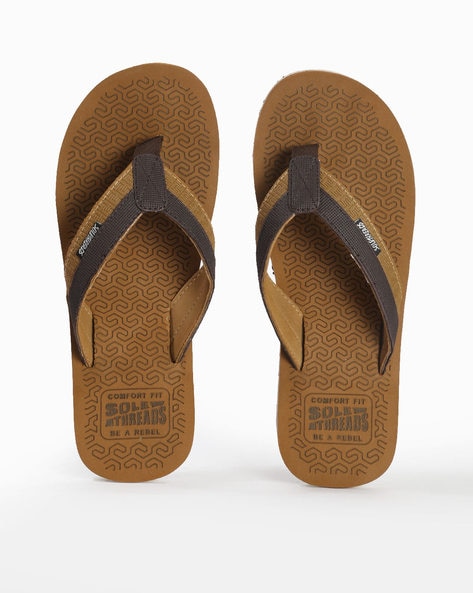 Buy Khaki Flip Flop Slippers for Men by Solethreads Online