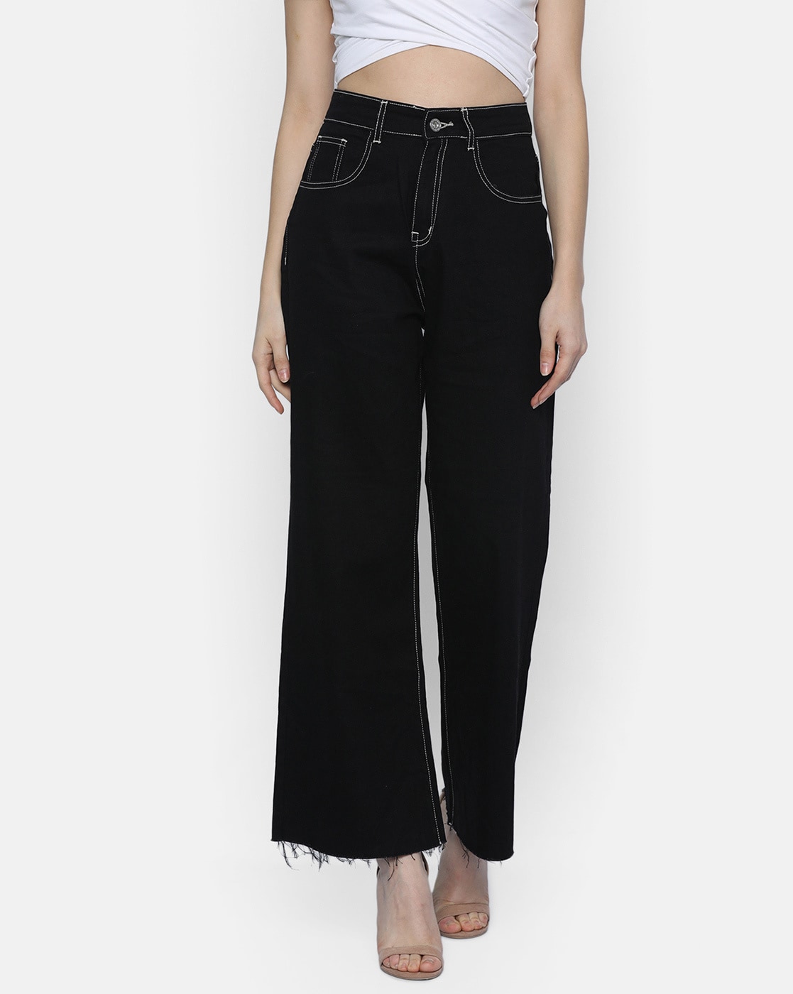 ajio black jeans