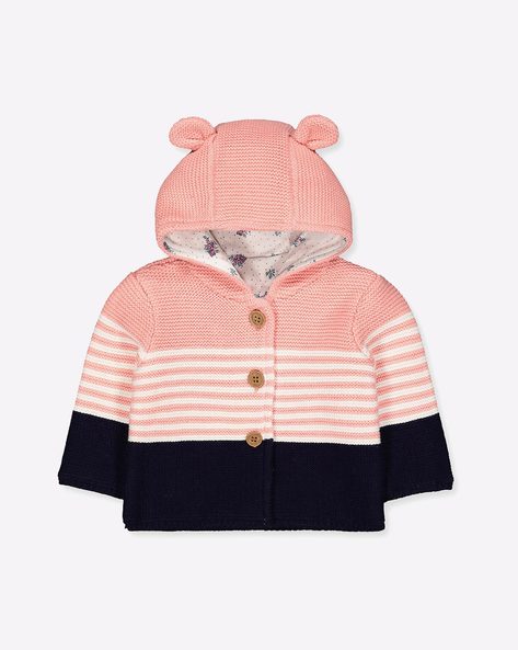 navy blue pink sweater