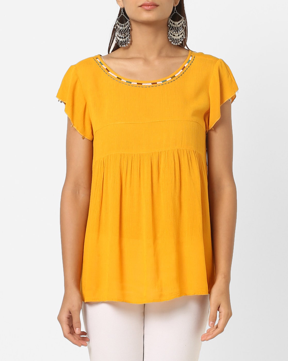 Mustard Yellow Tunic Top - Adored By Alex