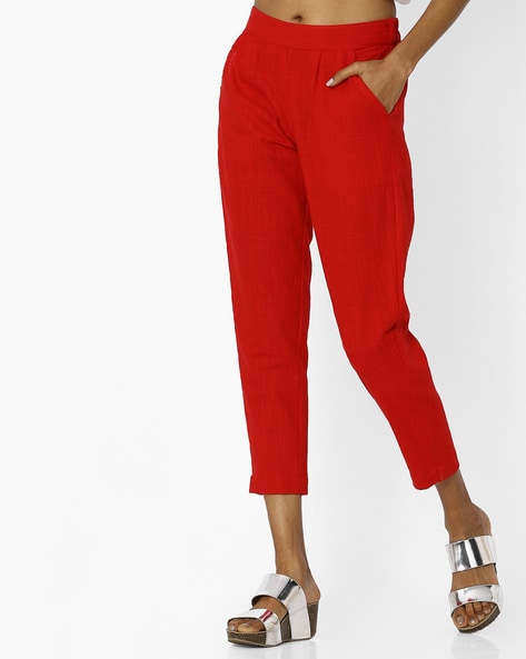 Pleated Mid-Calf Length Pants Price in India