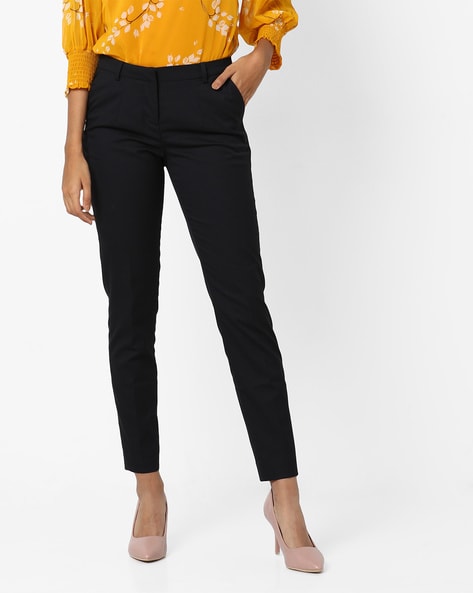 Buy Dark Blue Trousers & Pants for Women by Wills Lifestyle Online |  Ajio.com