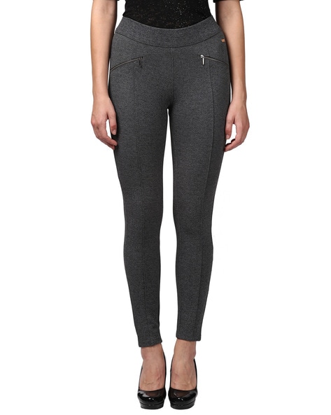 dark grey slim fit trousers womens