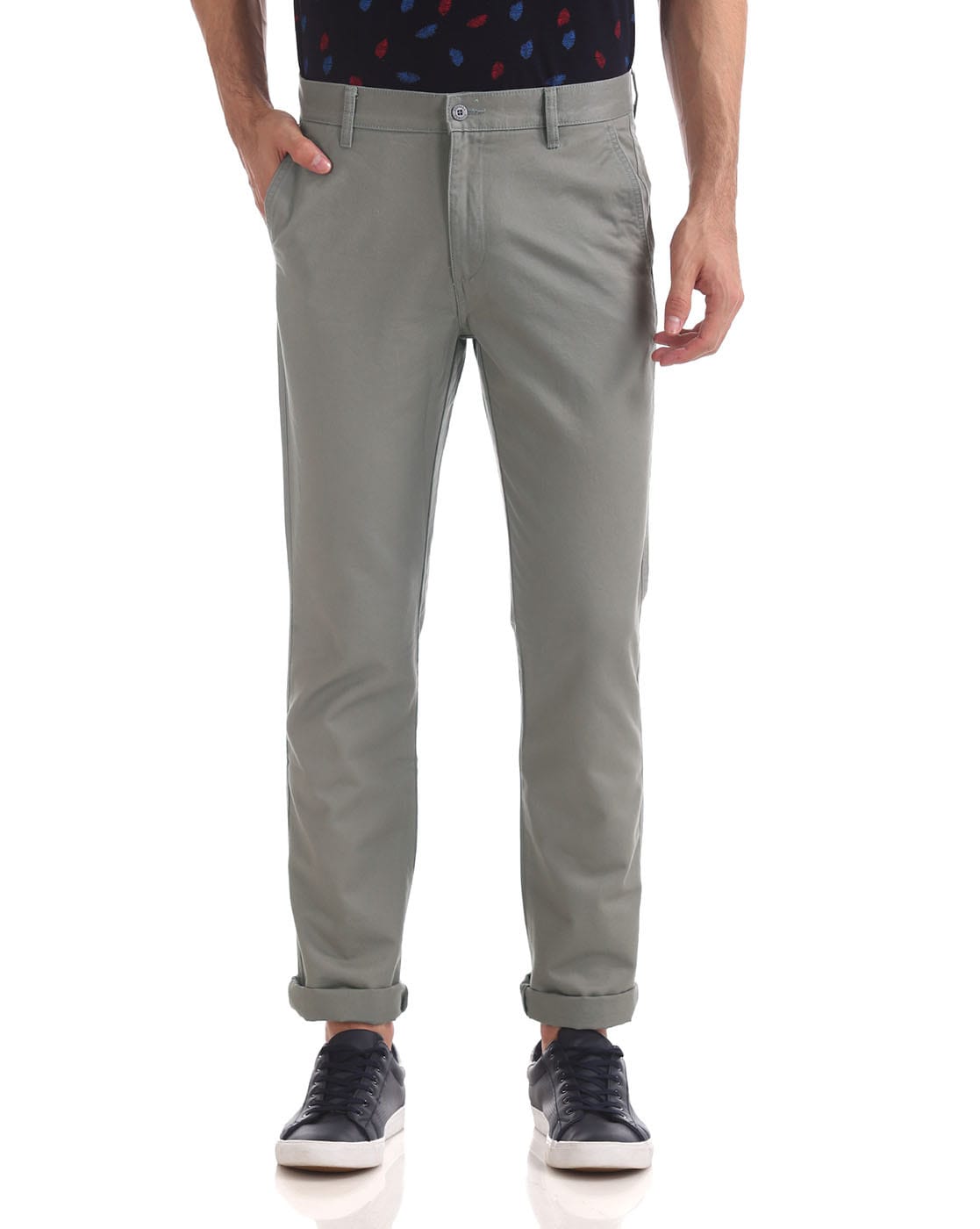 Buy Ruggers Men Blue Regular Fit Solid Chinos | Find the Best Price Online  in India
