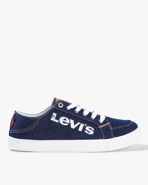 navy blue levis shoes