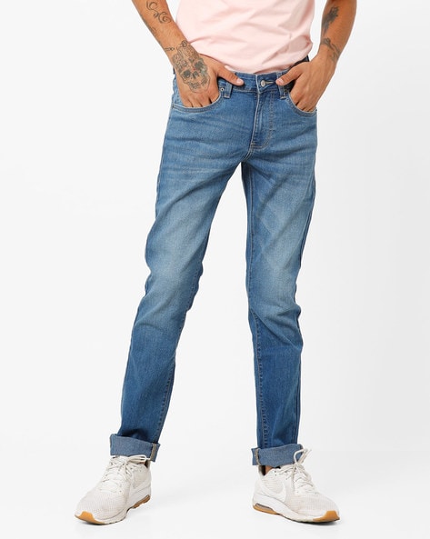 medium blue jeans
