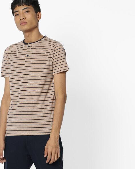 Striped Henley T-shirt