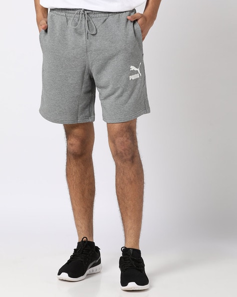 gray puma shorts