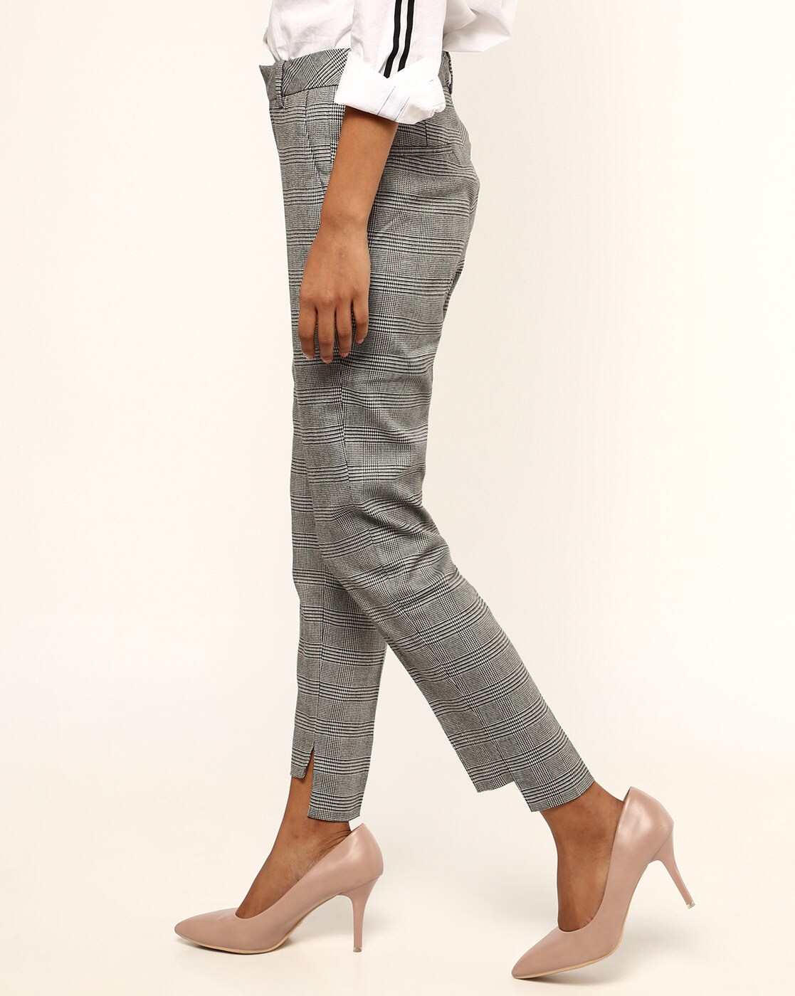 Buy Grey Trousers & Pants for Women by MADAME Online