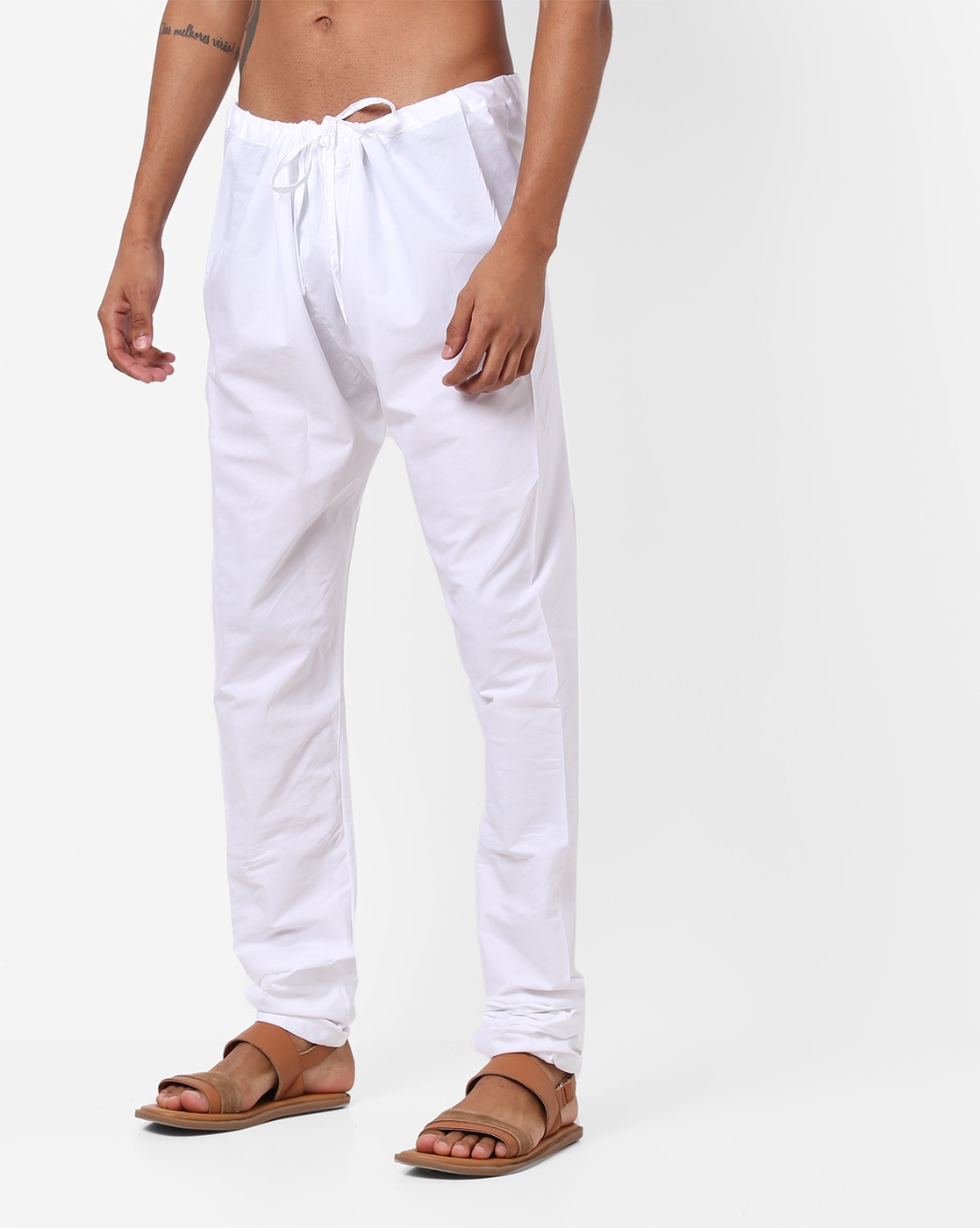HAMSAFAR Men's White Cambric Cotton Regular Fit Trouser Pant with Pock –  Hamsafar Emporium