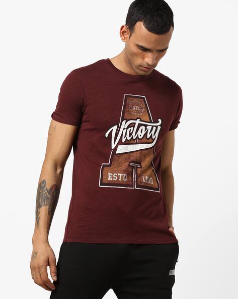 Buy Maroon Tshirts for Men by Jack 