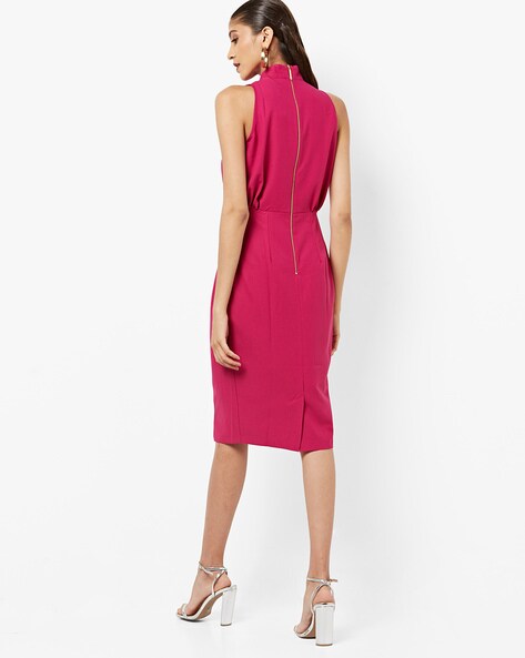 Magenta sheath hot sale dress