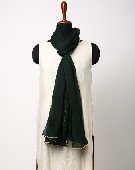 Textured Dupatta with Contrast Taping Price in India