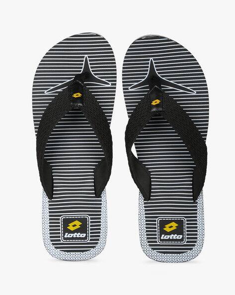 Buy Black Flip Flop u0026 Slippers for Men by LOTTO Online | Ajio.com