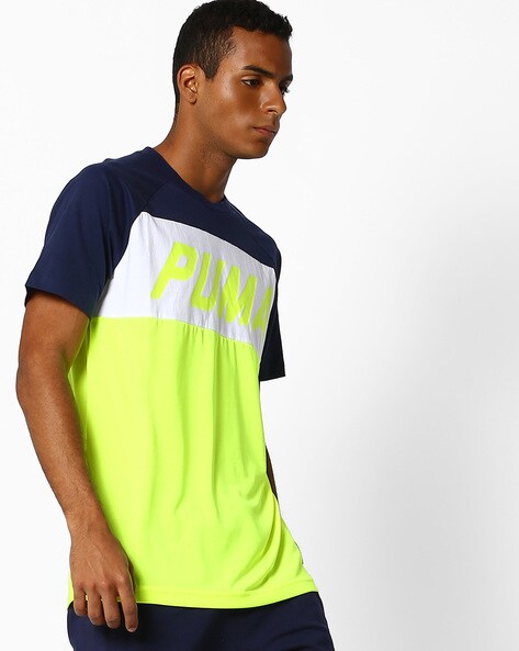 puma neon green t shirt