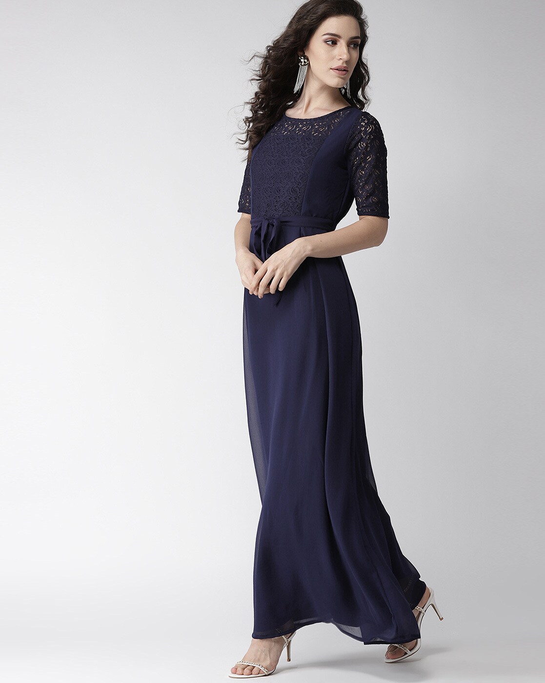 gown dress navy blue