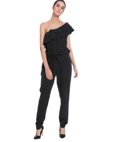 Vero Moda Ruffled One-Shoulder Jumpsuit