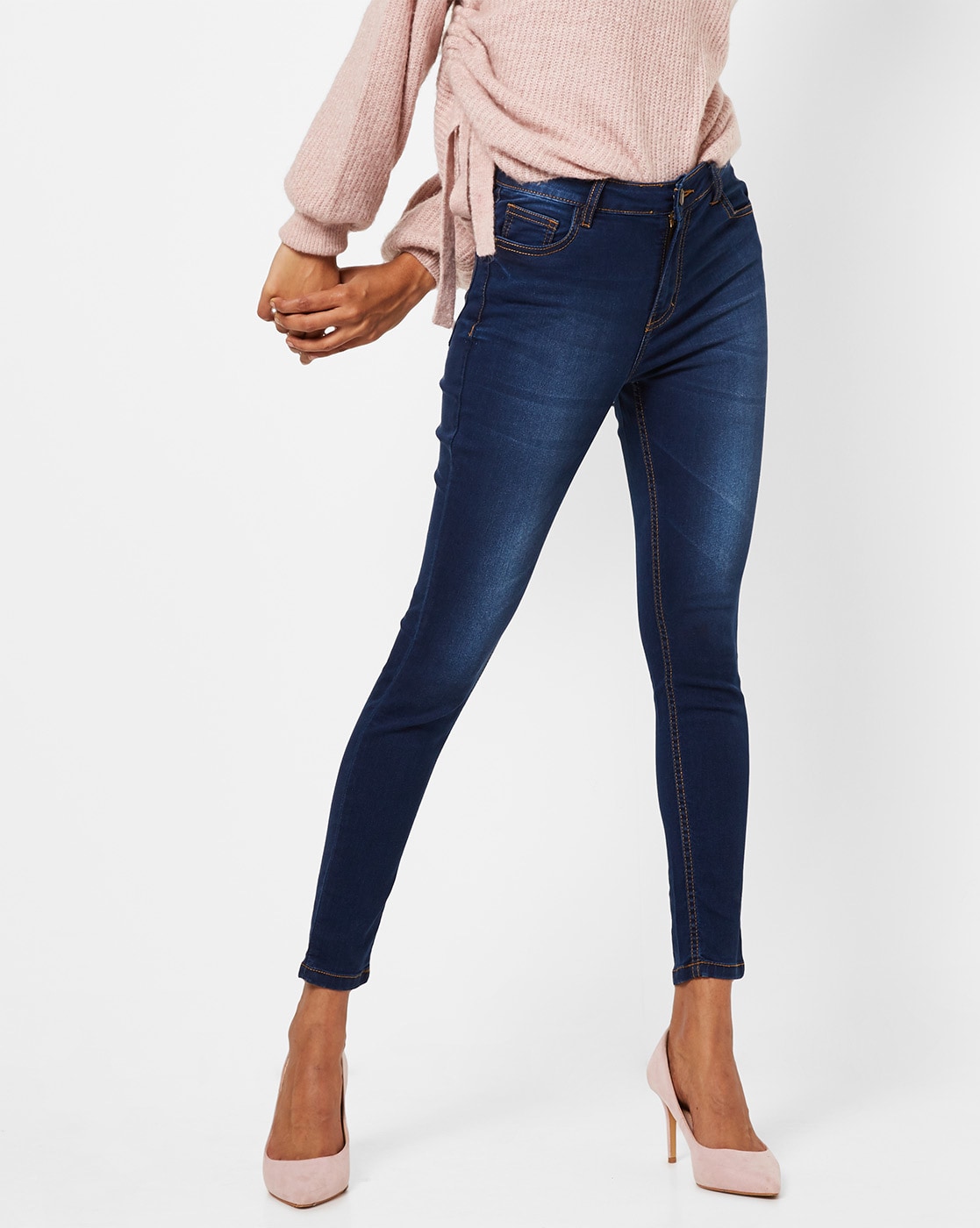 ankle length skinny jeans ladies