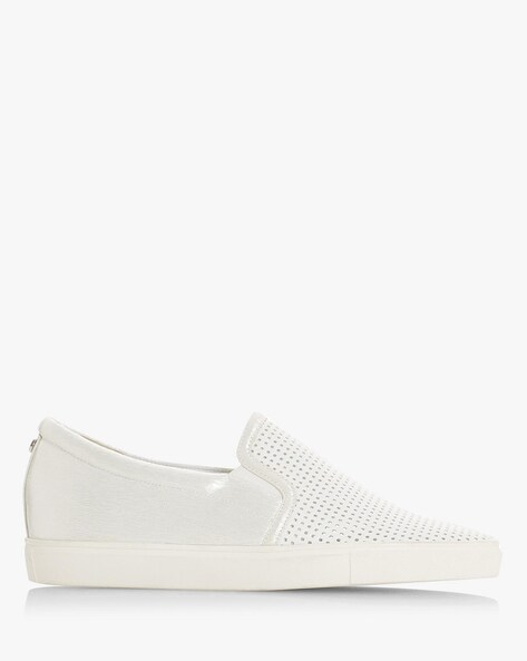 dune white flat shoes