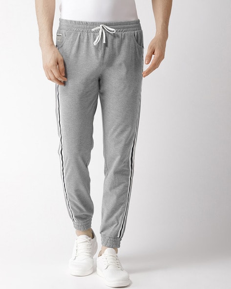 slim grey joggers