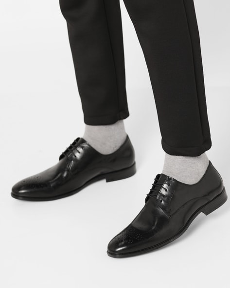 red tape black formal shoes