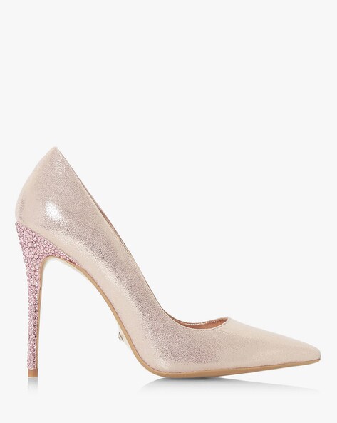 Buy Rose Gold-Toned Heeled Shoes for 