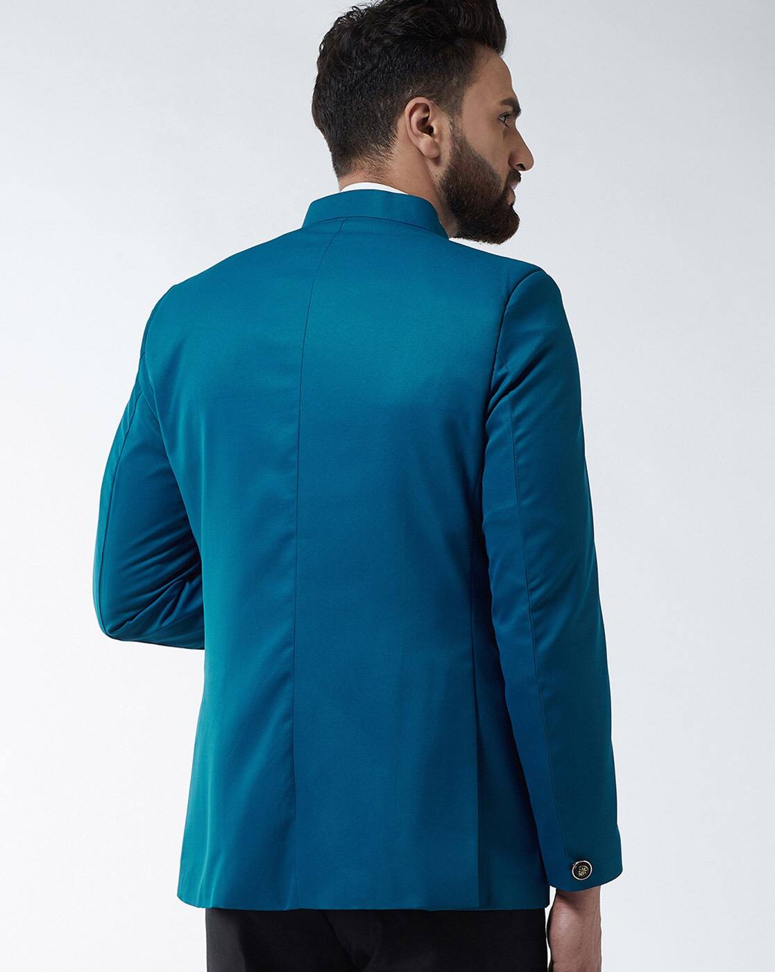 teal color blazer