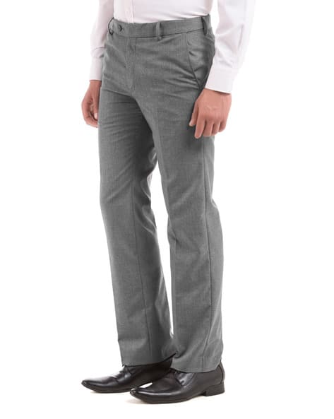 Mid-Rise Flat-Front Trousers (Image - 3)